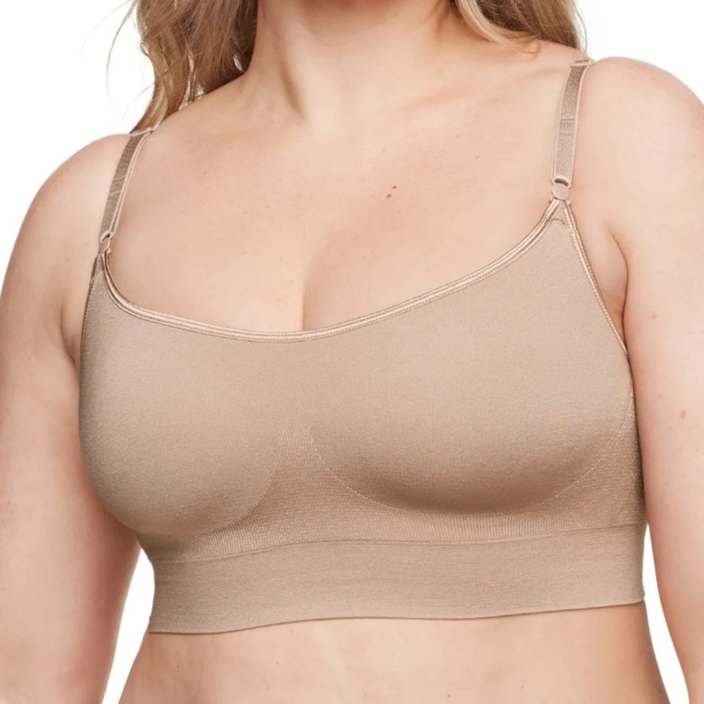 NWT Warner's Blissful Benefits Dig-Free Wireless Lighty Lined Comfort Band Bra